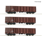 Roco 6600103 - H0 - 3-tlg. Set Offene Güterwagen Eas 5948, DR, Ep. IV